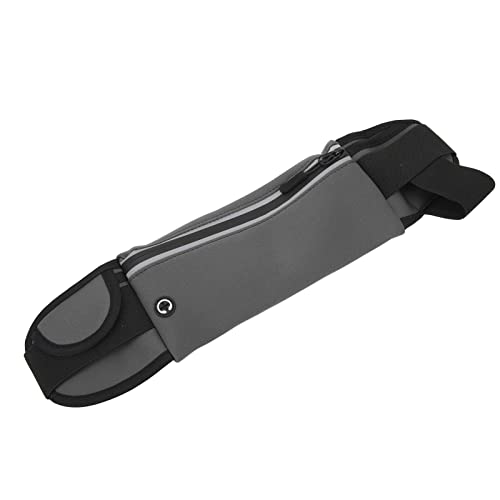 Generic ウエストポーチ 黒 超弾力性 ? 多機能 ランニング 防水 リフレクターデザイン 旅行 柔らかい スポーツファニーパック (グレー)