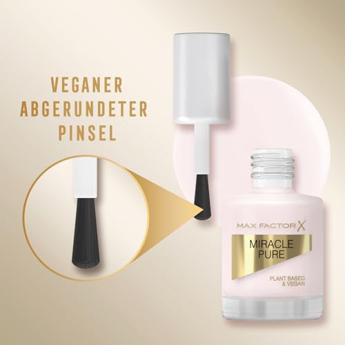 Foto von Max Factor Miracle Pure Nail Colour, Fb. 205 Nude Rose, veganer Nagellack, lang anhaltend, schnell trocknend, 12 ml