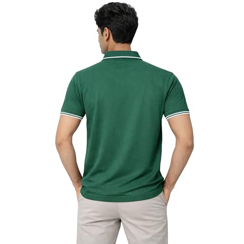 Image of Hangout Hub Men's Polo T Shirt | Solid | Plain Regular Fit Tees|Collar T-Shirts|Half Sleeves|Set of 1 & 2|HH.MP.MAR
