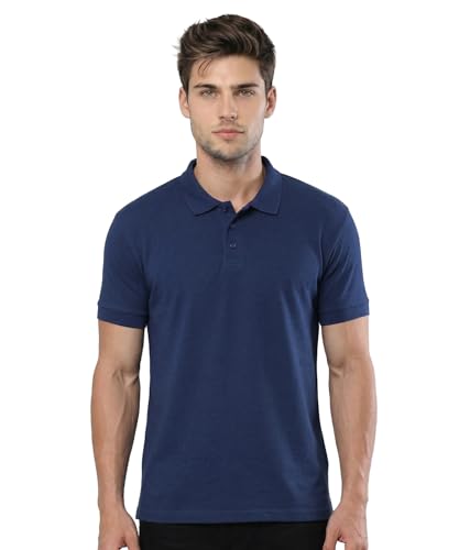 Image of Scott International Men's Cotton Polo T-Shirt | Regular Fit | Breathable & Soft Fabric | Classic Collar with Button Placket | Casual & Office Wear | Summer Essential Polo Tee for Men