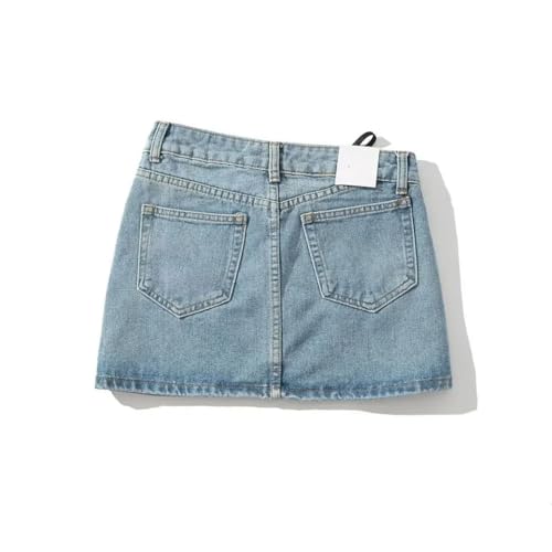 Women’S Fashionable Denim Mini Skirt with Irregular Waistline Versatile Bodycon Skirt for Summer Casual Wear3