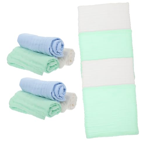 WEKAMOS 10 piezas Toallas de Muselina para Bebés Suaves y sin Aditivos Fluorescentes Pañitos Absorbentes para Recién Nacidos y Toallas para para Piel Infantil