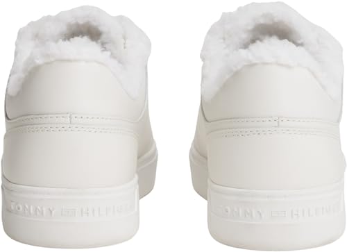 Tommy Hilfiger Damen Cupsole Sneaker Casual mit Teddy-Fell, Weiß (Ecru), 39 – Ansicht 2