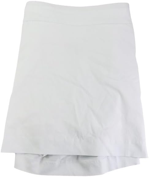 Women's Plus Size Solid Pull-On Skort (Bright White, 3X)
