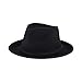Christian Siriano New York Fedora Hat, Wool Felt Pork Pie Wide Brim Fashion Hat for Men and Women, Black, One Size