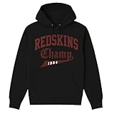 Redskins, Weste, Sweatshirt, (XS bis XL), Erwachsene, Frauen, Männer, Jacke, Hoodie, Pullover, weich, niedlich, warm, Baumwolle, Bedruckt, gemischt, Modell RSFA25SC2 Black Size XL