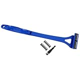 Triple lame efficace : Ce rasoir droit manuel pour hommes offre une couverture à trois lames qui rend le rasage du dos et du corps rapide et complet, réduisant les passages pour peau soignée sans tracas