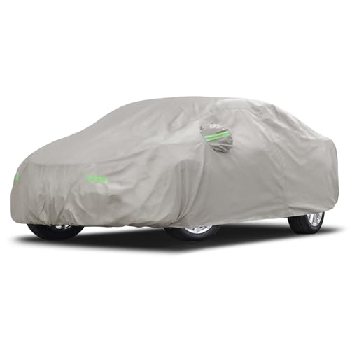 Image of Migaven 6 Layers Car Cover Custom Fit for Toyota Camry 1996-2025, Honda Accord 2001-2025, Waterproof Full Exterior Cover Rain Sun Protection with Door Zipper