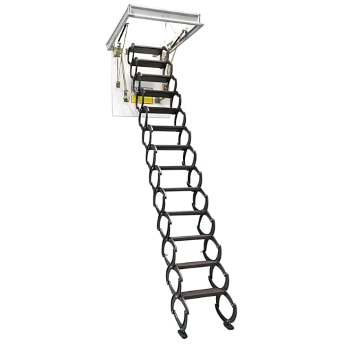 TECHTONGDA Attic Ceiling Ladder Pull Down Attic Stairs 10.5ft ...