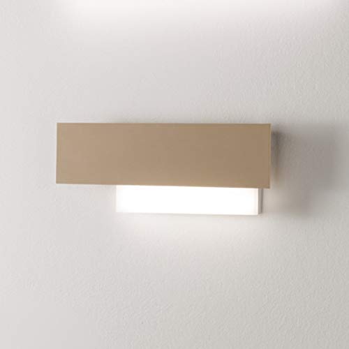 Applique Gea Luce Doha Ap Led Tortora Alluminio Metacrilato Lampada Parete Classica