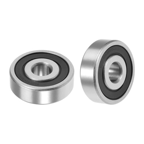 HiPicco 6300-2RS Deep Groove Ball Bearings, ID I.D.=10mm, O.D.=35mm, Thickness=11mm Double Rubber Sealed Ball Bearing Pre-Lubricated Chrome Steel Z2 Lever 2pcs
