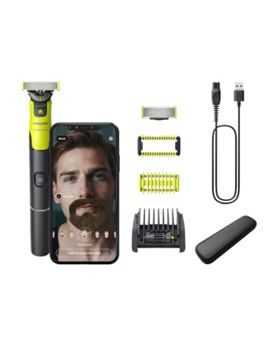 Philips OneBlade 360 Connected Electric Shaver for Face and Body 360 Blade 5-in-1 Adjustable Comb Body Kit Travel Case QP4631/65