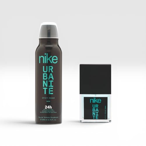 Image of Nike Man Eau De Toilette 30ml + Deodorant 200ml Travel Set | Long Lasting Fragrance Gift Pack for Men | EDT Perfume & Body Spray Combo (Spicy Road)