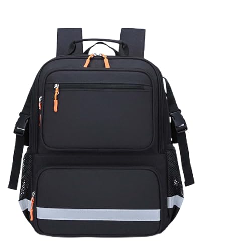 Rollstuhl Rucksack, Rollstuhl Tasche Hinter dem Sitz, Große Kapazität Rollstuhlzubehör - Rollstuhltasche Hinten - Mit reflektierendem Streifen für Medikamentenlagerung - Nur Tasche (C) (Black)
