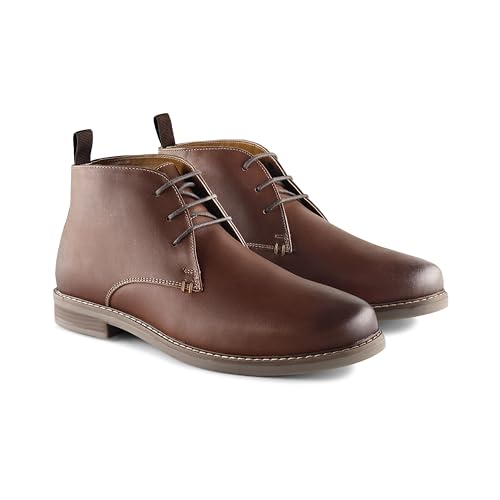 Silver Street London Redhill Ful Grain - Botas chukka para hombre, extra acolchadas, informales, inteligentes, Brown, 46 EU