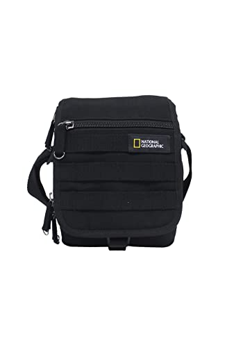 National Geographic Milestone - Bolsa para hombre con correa ajustable para el hombro, color negro, talla única