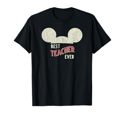 Mickey Mouse Best Teacher Ever T-shirt en coton respirant
