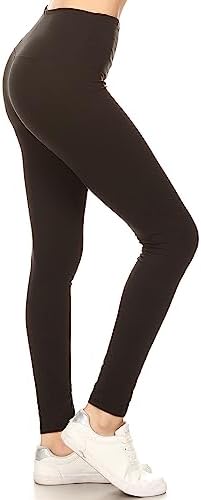 Leggings Depot Leggings de yoga de cintura alta de 5 pulgadas – negro – Talla Única