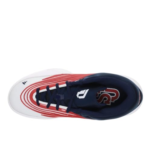 Image of adidas Mens Dame X St. John's University Basketball Sneakers Shoes - Red, White