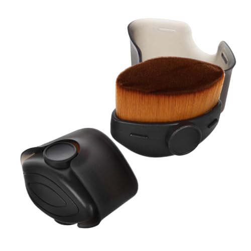 Ipetboom 2pcs Makeup Brush Set Foundation Brush Bristles for Natural Application Compact Stylish for Travel