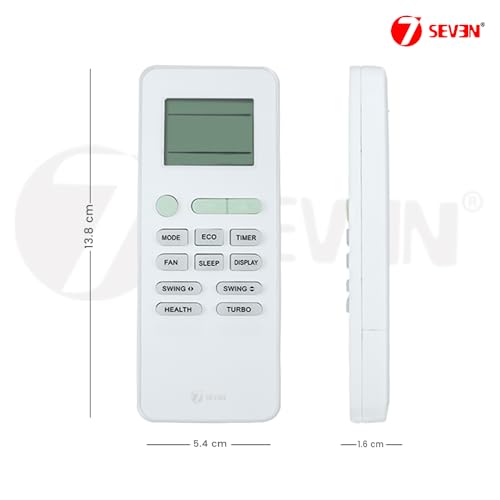 Image of 7SEVEN Compatible Lloyd Ac Remote Original GYKQ-52 Model 145 with ECO Hotkey Suitable for Split and Window Air Conditioner Recommend to Match Exisiting Remote Control Key by Key