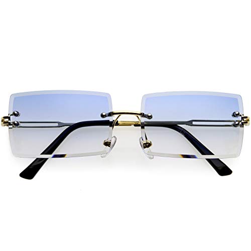Image of zeroUV - Luxe 90s Inspired Full Rimless Metal Accent Medium Square Sunglasses 57mm
