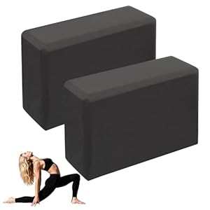 Leikefitness Yoga Blocks 2 Pack,Lightweight-High Density Eva Foam Soft Non-Slip for Yoga, Pilates, Meditation 9″×6″×3″