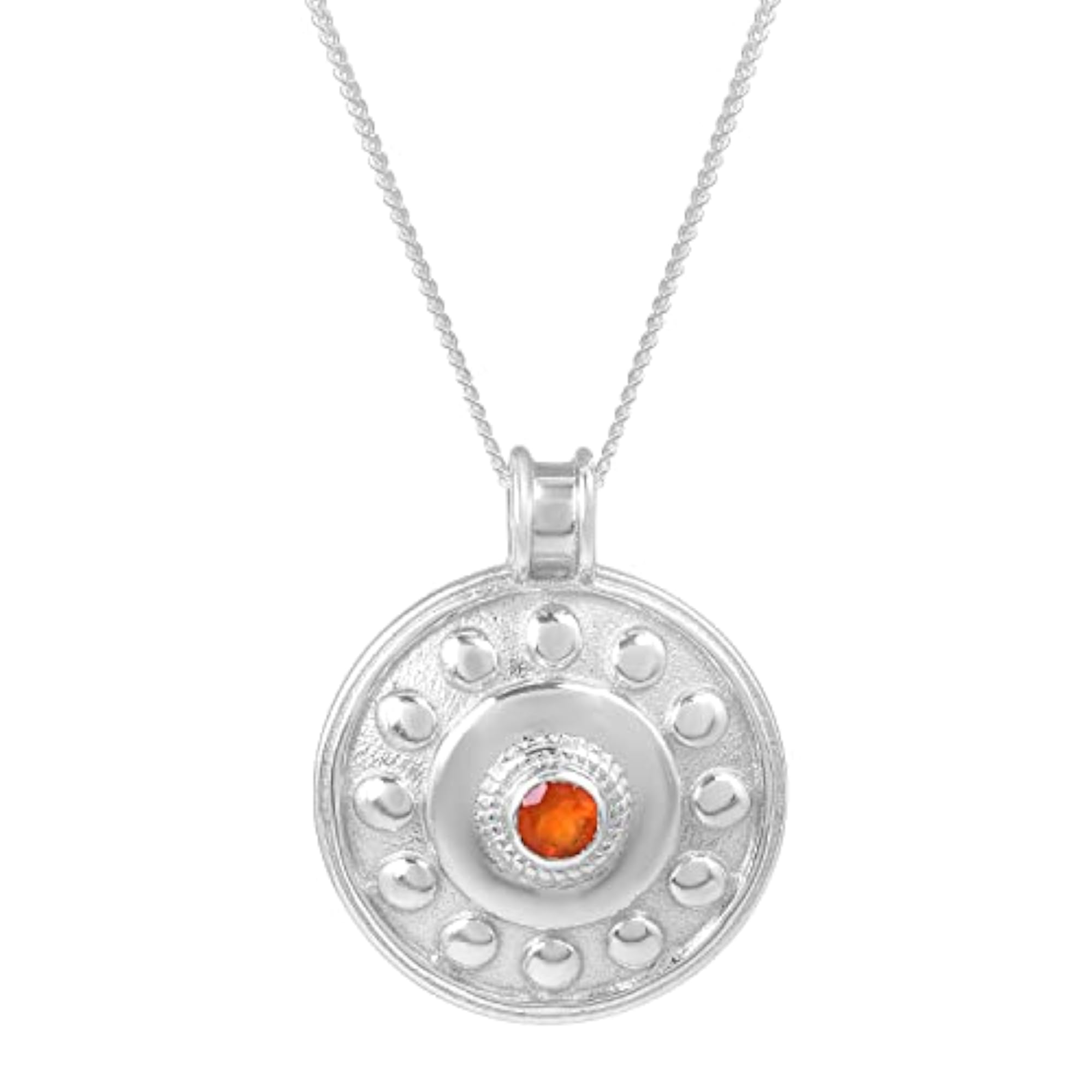 Women's Elegant Carnelian 925 Sterling Silver Pendant