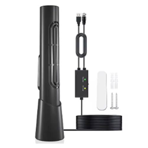 Flaroey Antena de TV interna con amplificador 46-862M de alcance 7000 4K 1080P Amplificador de señal digital HD DVBT2 receptor TV ATSC