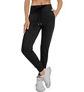 TARSE Women's Jogger Pants with Pockets and Drawstring Lounge Running Sweatpants