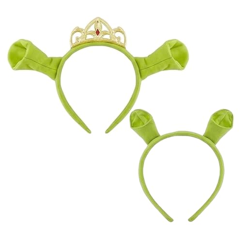 YenMzx Elf Ears Headband Set Fantasy Cosplay Accessories for Character Transformations Themed Parties and Role-Play Events Durable Headpiece Collection with Two Distinctive Designs (green)