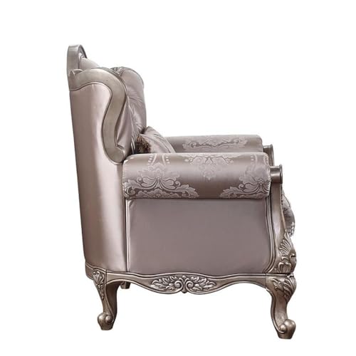 Sillón Tradicional Beige con Tapizado de Tela miniatura 4