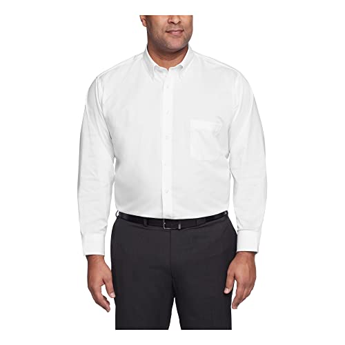 Izod Men's BIG FIT Dress Shirts Stretch Solid (Big and Tall)