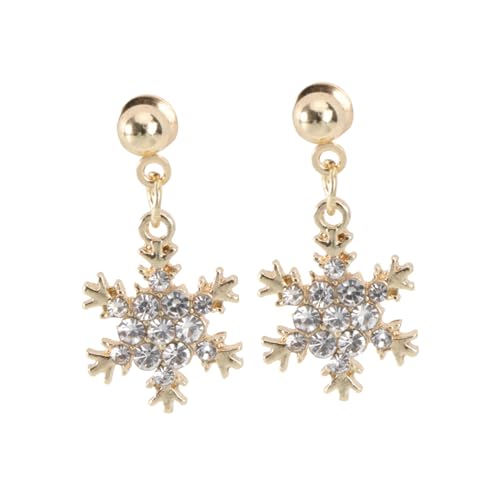 Collier flocon de neige et clips d'oreilles le cadeau festif idéal femme