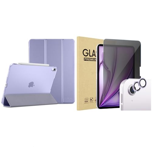 ProCase Smart Case for iPad Air 11 inch M2 2024 Air 6th /10.9 Air 5th 2022/Air 4th 2020 Bundle with Privacy Screen Protector
