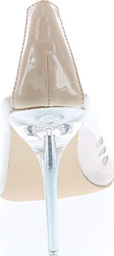 MACKIN J 260-1 Transparent Clear Pointed Pointy Toe Slip On Stiletto High Heel Pumps Nude,Nude,114