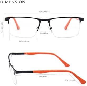 Bauhaus Magnetic Clip on Sunglasses for Men & Women Polarized UV Protection Retro Square Eyeglasses Fit Over Night Driving