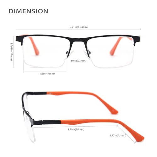Bauhaus Magnetic Clip on Sunglasses for Men & Women Polarized UV Protection Retro Square Eyeglasses Fit Over Night Driving
