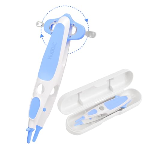 Image of HubiBaby 3 in 1 Baby Nose Cleaning Tweezer Booger Remover and Baby Ear Wax Removal Tool with Soft Silicone Dual Ear Wax and Safe Nasal Picker for Newborns Infants & Toddlers