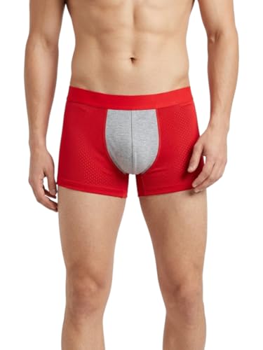 Image of Men's Padded Underwear - Nylon Ice Silk Breathable Boxer Briefs - Hip & Buttocks Enhancer and High-Elasticity Width (3.5cm) Shapewear for Men