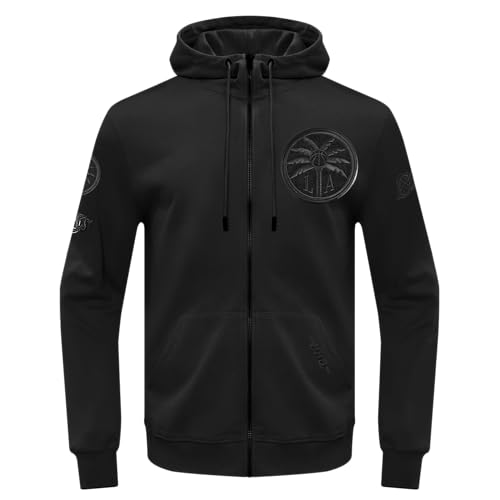 Mens WNBA Classic Triple Black Full Zip Hoodie