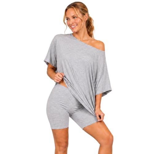 Conjunto de ciclismo cómodo de 2 piezas con top holgado para lucir fresca