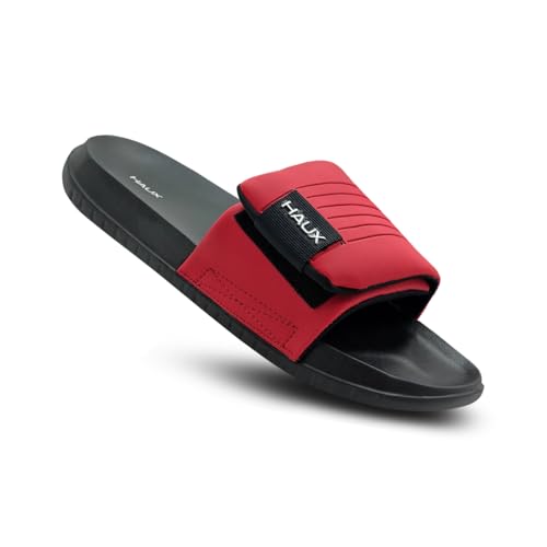 Image of HAUX Men's Classic Ultra Soft Sliders, Comfortable, Lightweight, Stylish, Anti-Skid, Waterproof, Everyday Flip Flops for Gents and Boys
