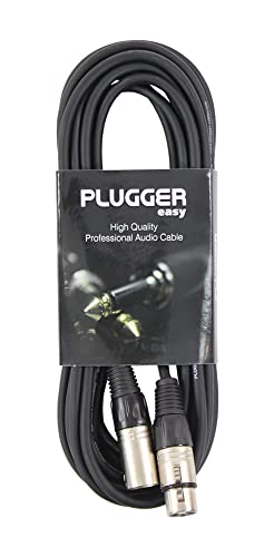 Plugger 6 m XLR Kabel Noir, 3-polig, Audio, Mikrophon, Lautsprecher, Verstärker, Mischpult