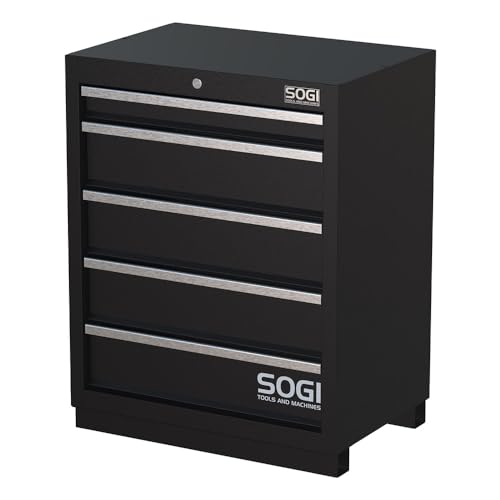 Sogi ARR-OFF-5C - Armario de chapa para mobiliario de taller – 5 cajones de extracción telescópica – 680 x 460 x 865 mm