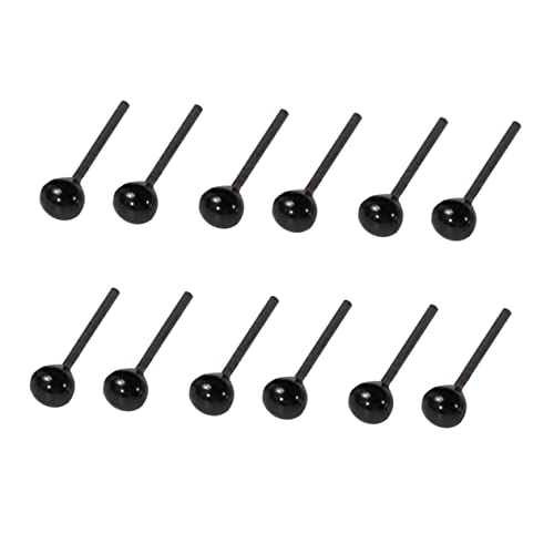 Gatuida 50 Pairs Doll Eyes 2mm Glass for Plush Toys Adhesive for Crafts Projects