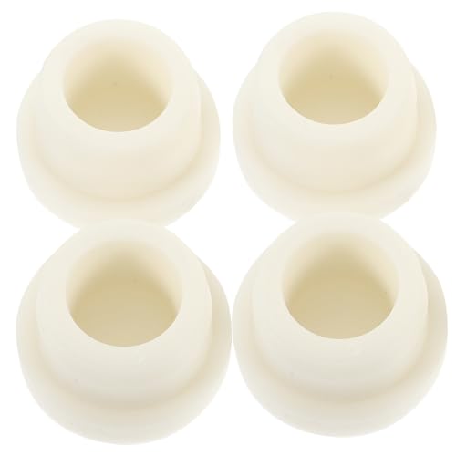 Tapas para escalera de piscina, 4 unidades, goma blanca miniatura 1