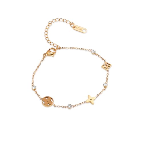 Image of Rubans Demi Fine Stainless Steel Bracelet Waterproof Gift for Women & Girls