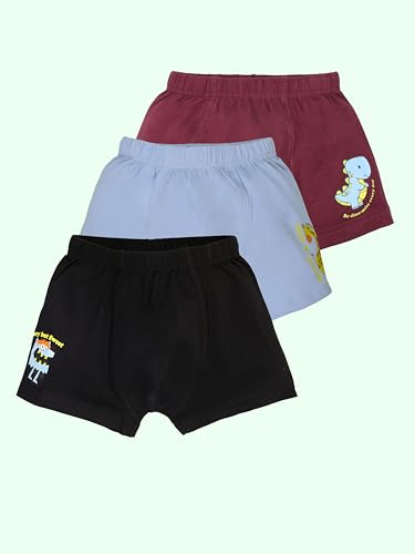 Image of KiddoPanti Boys Boxer Shorts Pack of 3 | Soft Cotton-Lycra Blend | Comfortable Fit with Bio Wash for All-Day Comfort | Kids Briefs