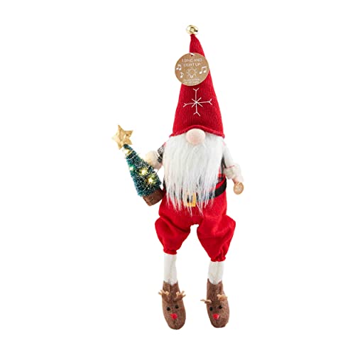 Mud Pie Singing Christmas Gnome, Tree, 4